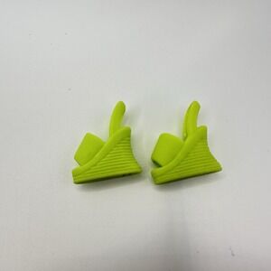 VTG Barbie Doll Shoes Lime Green Slingback Platform Open Toe Wedge Y2K